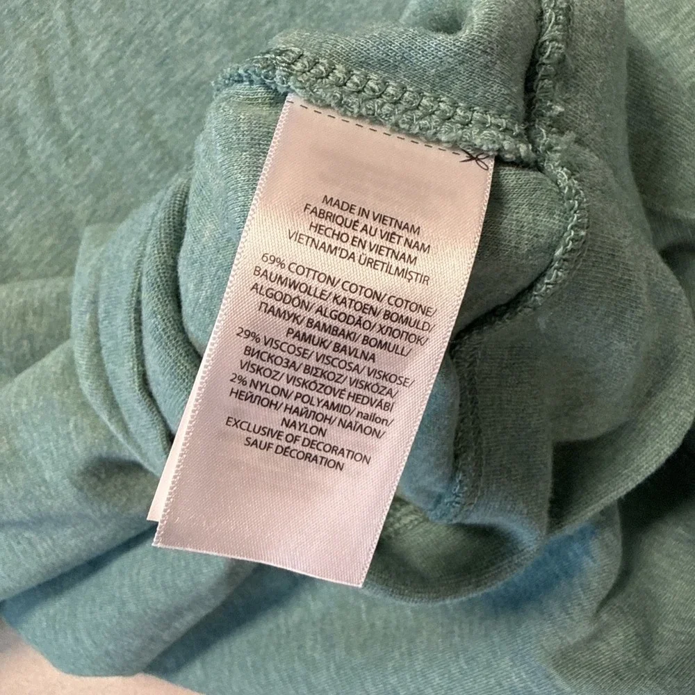 Ralph Lauren Polo 1/4 Zip Heather Green Blue Aqua Pullover Sweater Sz XL